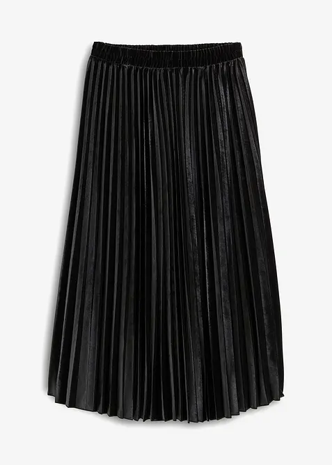 Pliss&eacute;e-Rock aus softem Samt, bonprix