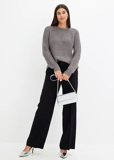 Grobstrickpullover mit Glanzgarn, bonprix