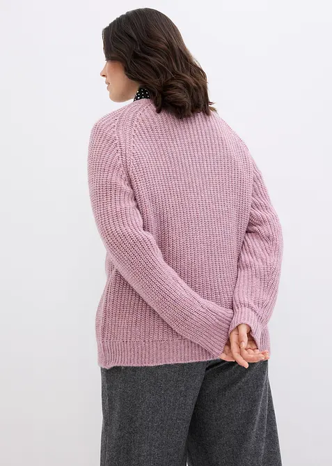 Grobstrickpullover mit Glanzgarn, bonprix