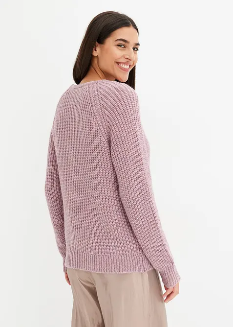 Grobstrickpullover mit Glanzgarn, bonprix