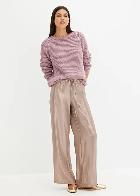 Grobstrickpullover mit Glanzgarn, bonprix