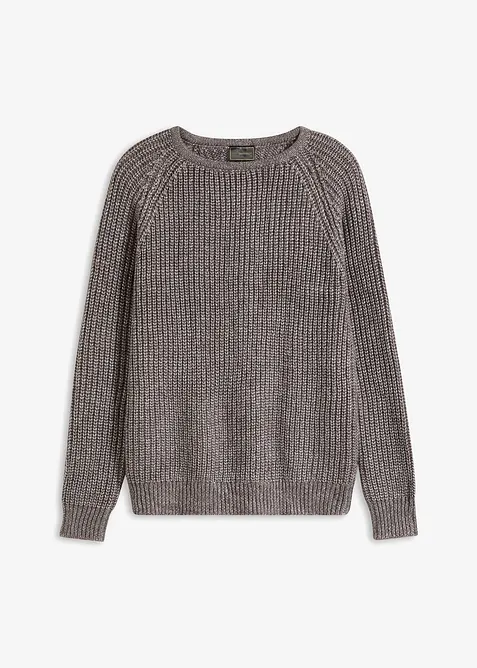 Grobstrickpullover mit Glanzgarn, bonprix