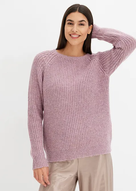 Grobstrickpullover mit Glanzgarn, bonprix