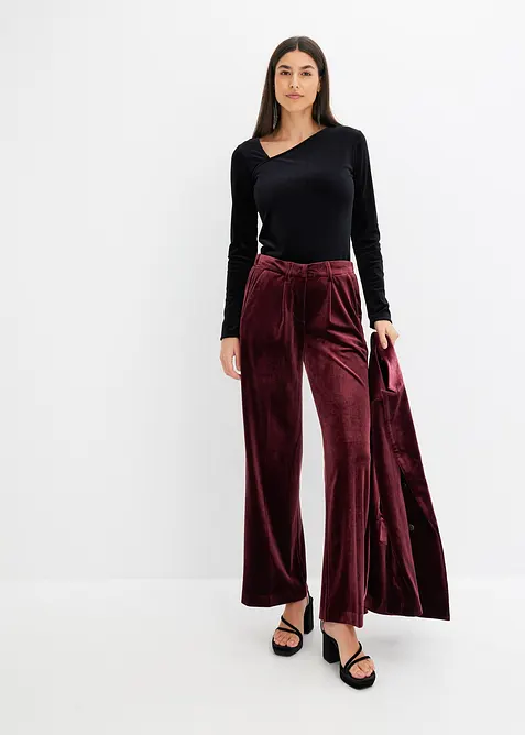 Shirt aus softem Samt, bonprix