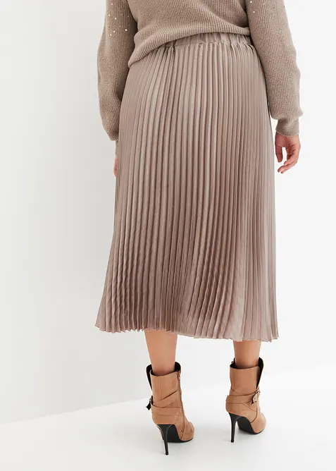 Plissée-Rock aus feinem Satin, bonprix