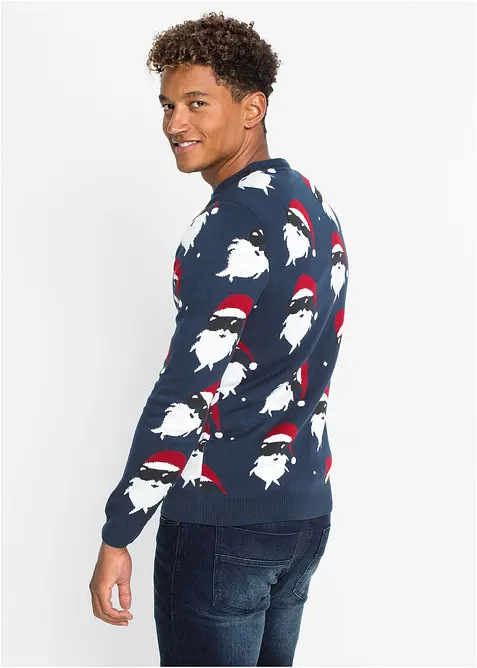 Pull en maille fine avec motif de Noël, bonprix