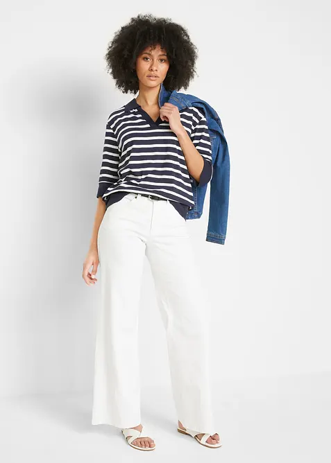 Poloshirt aus Baumwolle-Viskose Mix, bonprix