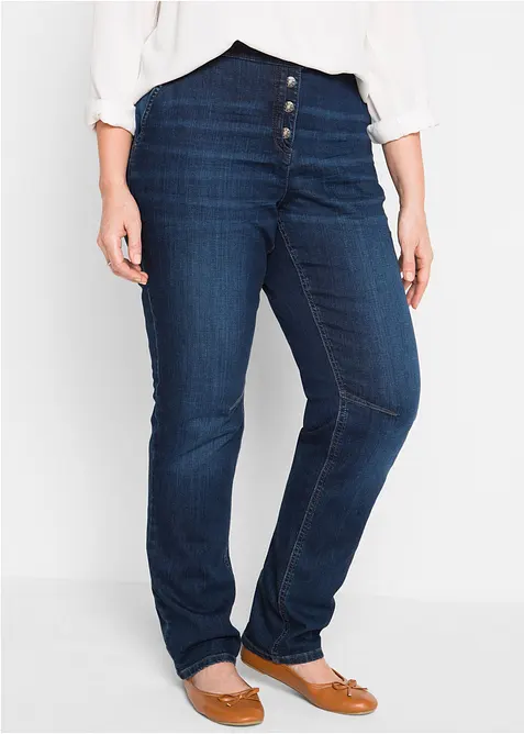 Jean boyfriend taille mi-haute et élastiquée, bonprix