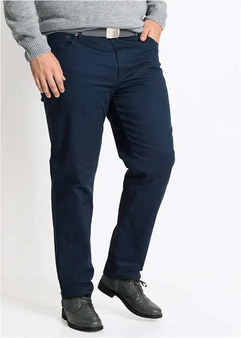 Pantalon extensible regular à doublure chaude en flanelle, droit, bonprix