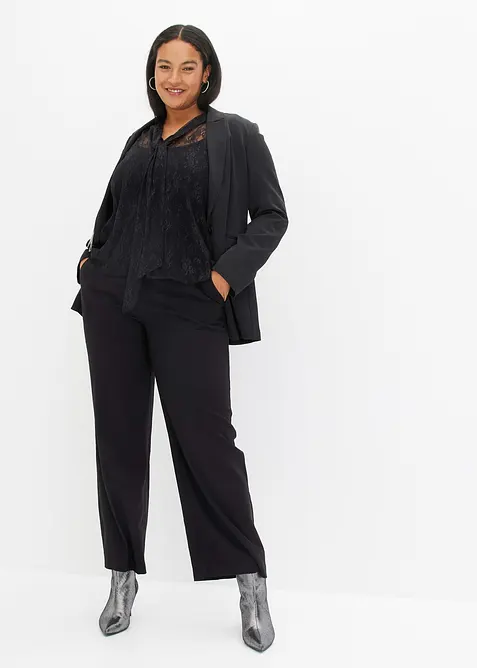 Blouse en dentelle légèrement transparente, bonprix