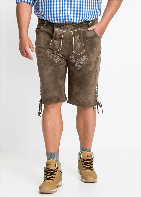 Short bavarois regular en cuir, bonprix