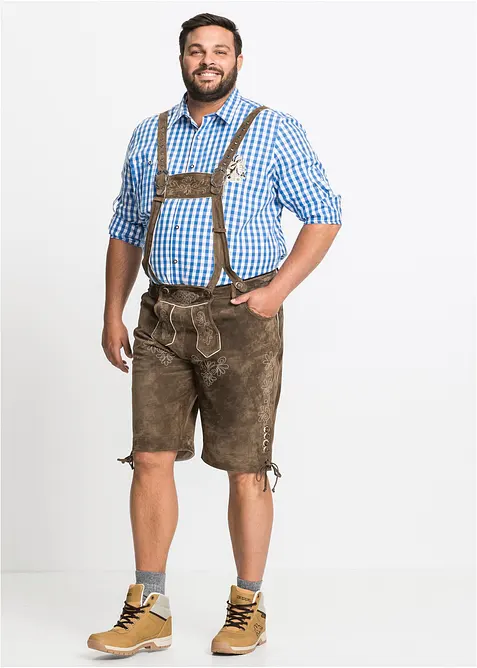 Short bavarois regular en cuir, bonprix