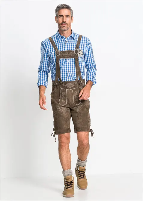 Regular Fit Trachtenhose aus Leder, bonprix