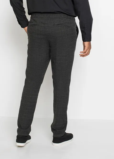 Pantalon taille &eacute;lastiqu&eacute;e aspect laine, regular, bonprix