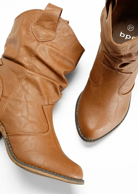 Cowboy-Boots mit Raffung, bonprix