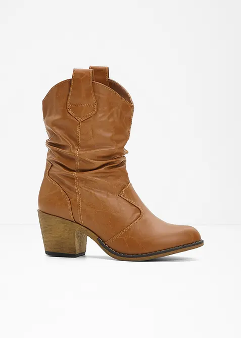 Cowboy-Boots mit Raffung, bonprix