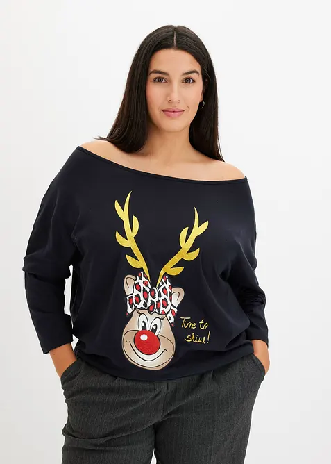 T-shirt de No&euml;l &eacute;paules nues, bonprix