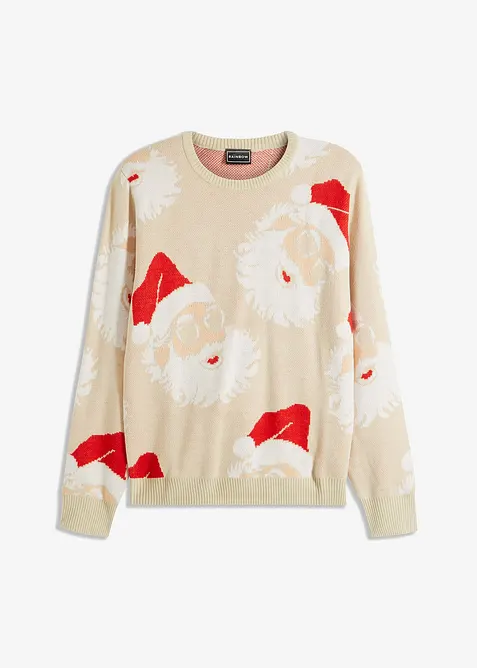 Feinstrickpullover mit Weihnachtsmotiv, bonprix