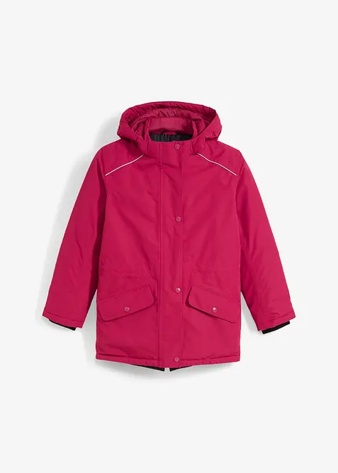 wasserdichte Funktionsjacke mit abnehmbarer Kapuze und reflektierenden Details, bonprix