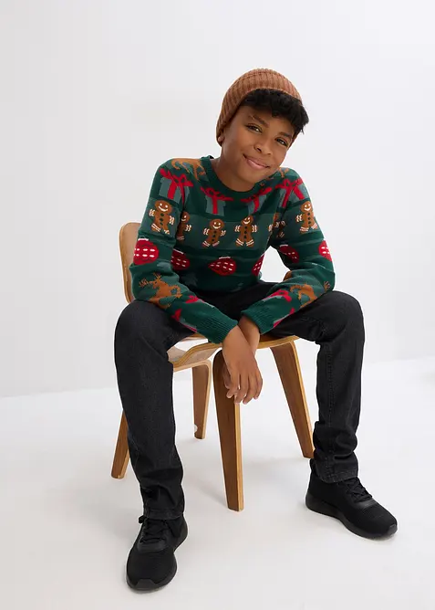 Feinstrickpullover mit Weihnachtsmotiv, bonprix
