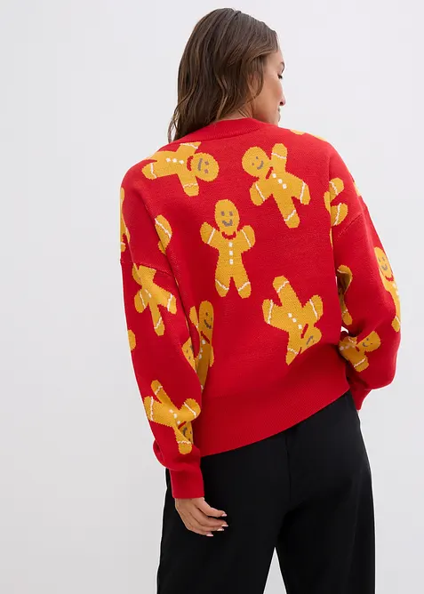 Feinstrickpullover mit Rundhals, oversized, bonprix