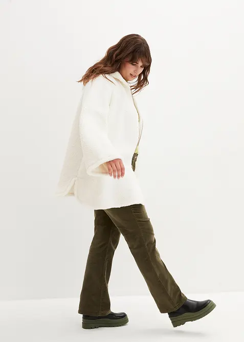 Teddy-Fleece Jacke in A-Linie mit Seitenschlitzen, bonprix