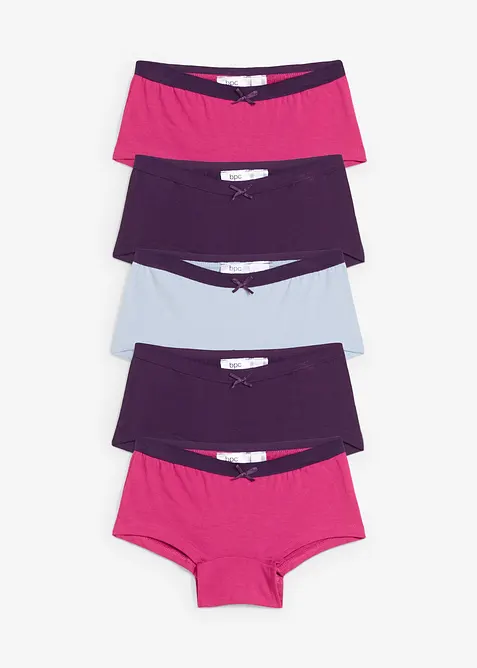 Lot de 5 shorties en coton extensible, bonprix