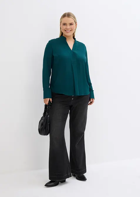 Blouse en mousseline, coupe trapèze, bonprix