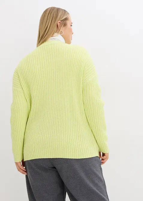 Oversize-Pullover mit Zopfmuster, bonprix