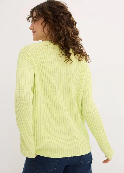 Oversize-Pullover mit Zopfmuster, bonprix