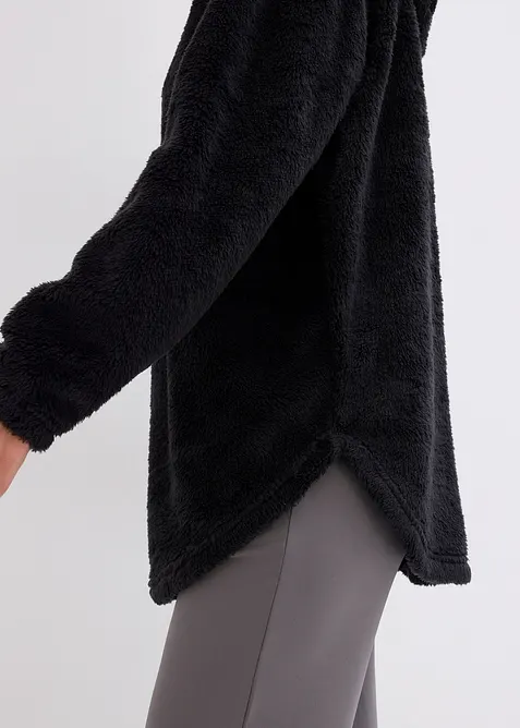 Weit geschnittener Loungewear Kuschel-Fleece Longpullover, bonprix