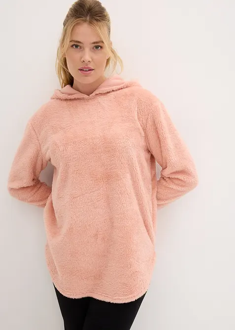 Weit geschnittener Loungewear Kuschel-Fleece Longpullover, bonprix