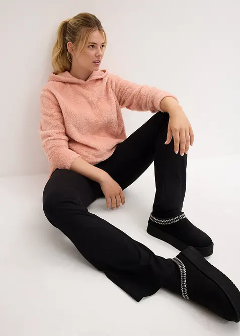 Weit geschnittener Loungewear Kuschel-Fleece Longpullover, bonprix