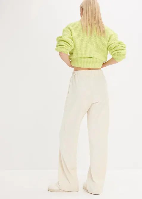 Weite Schlupfhose in Cordoptik, bonprix