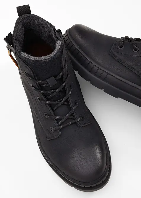 Boots lac&eacute;es Bugatti &agrave; semelle crant&eacute;e, Bugatti