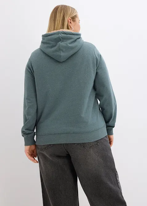 Kapuzensweatshirt aus Baumwoll-Mix und Teddy-Futter, bonprix