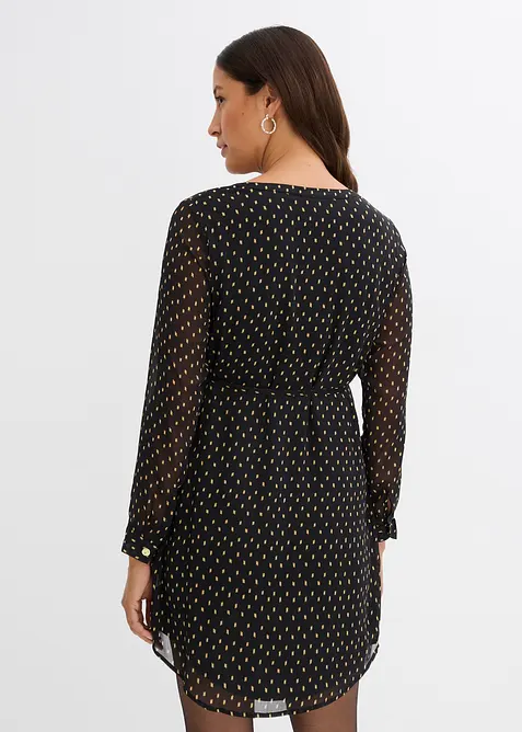 Robe de grossesse et d&rsquo;allaitement en voile imprim&eacute;, bonprix