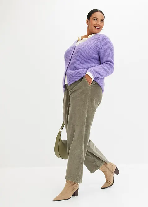 Gerippte Grobstrickjacke, bonprix