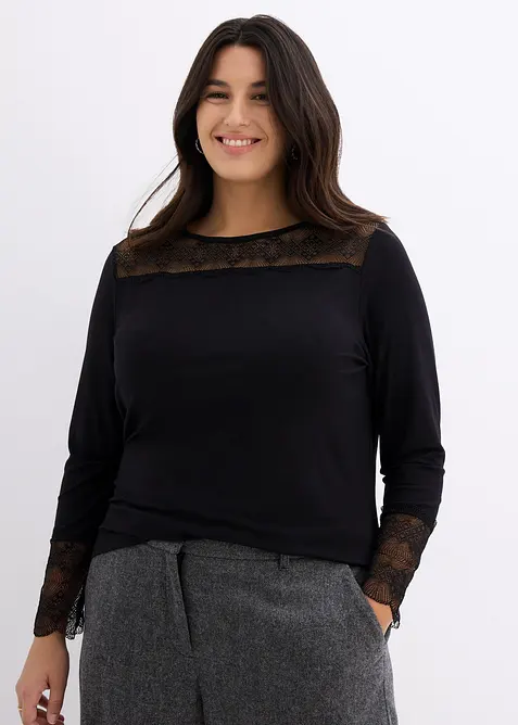 Langarmshirt aus Viskose, bonprix