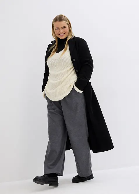 Pull oversize en laine m&eacute;lang&eacute;e, bonprix