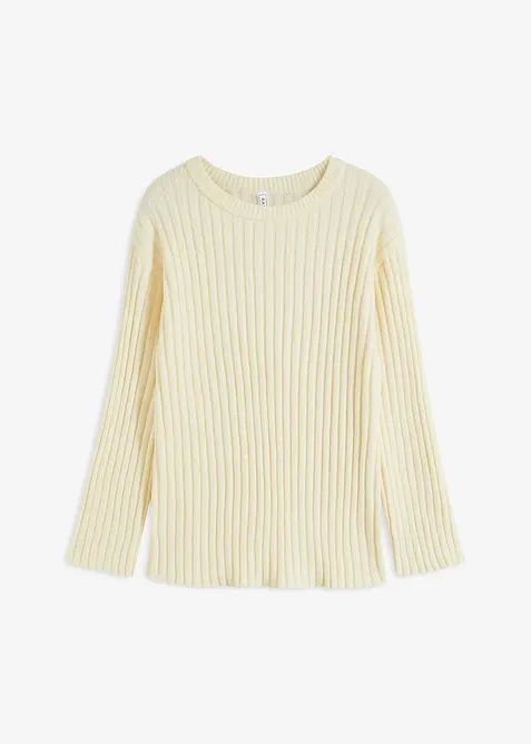 Gerippter Oversize-Pullover, bonprix