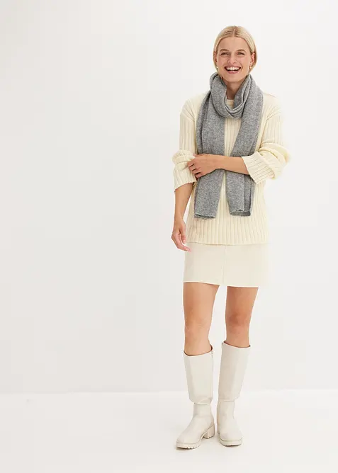 Gerippter Oversize-Pullover, bonprix