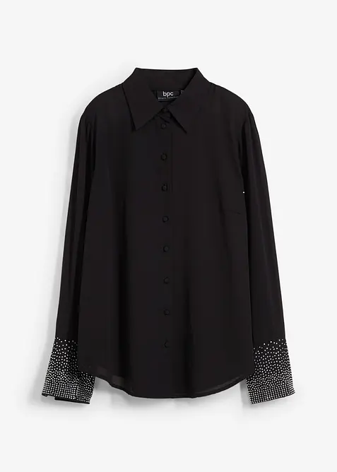 Hemdbluse  mit Glitzersteinchen, bonprix