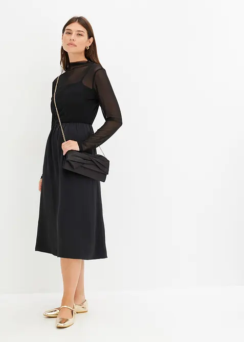 Langarmshirt aus transparentem Mesh, bonprix