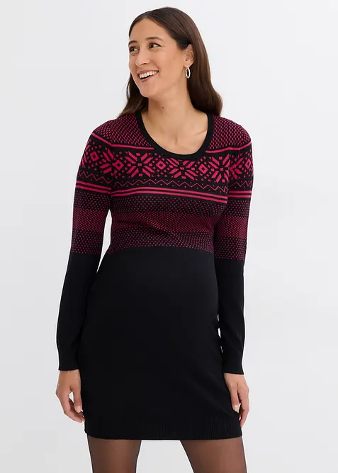 Umstandskleid in Strick mit Norwegermuster, bonprix