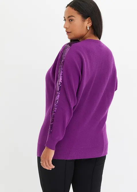 Pull en fine maille &agrave; sequins, bonprix