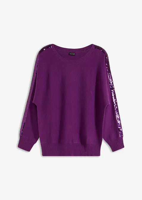 Pull en fine maille &agrave; sequins, bonprix