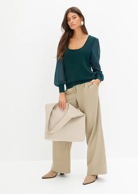 Pull doux en fine maille de viscose majoritaire, bonprix