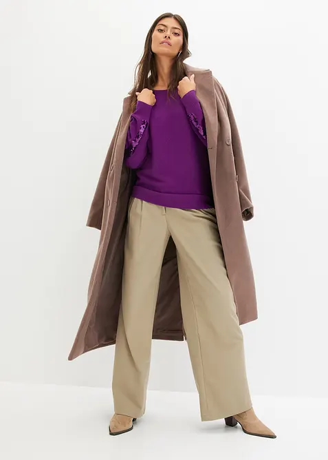 Pull en fine maille &agrave; sequins, bonprix