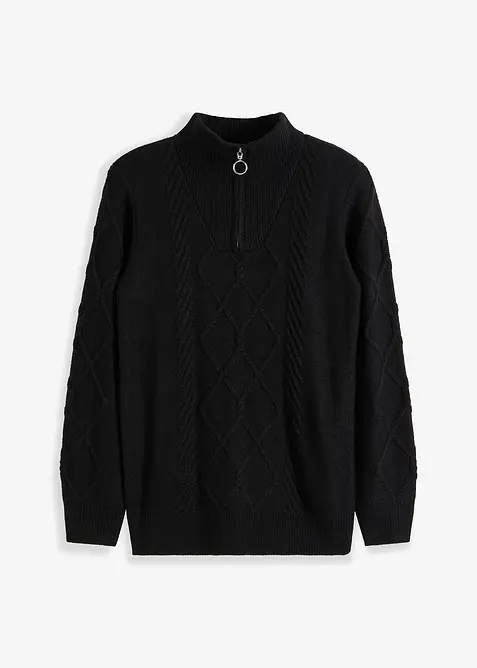 Pull camionneur en maille torsadée, bonprix